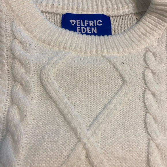 AELFRIC EDEN White Cable Knit Sweater - Picture 2 of 3